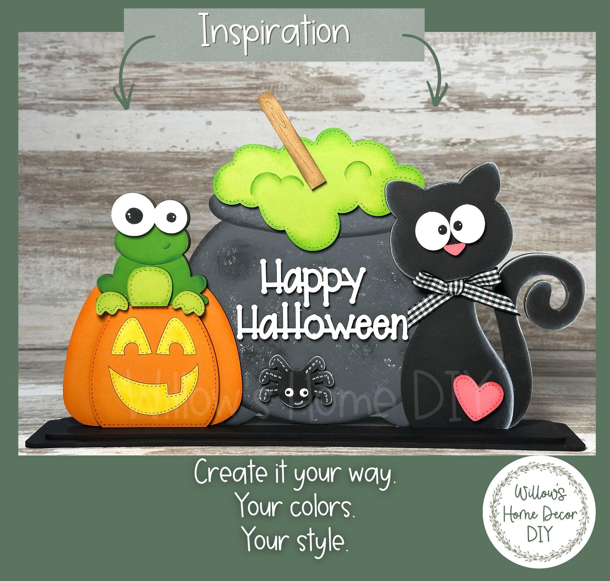 Halloween Wood Blank - Ghost DIY Kit - Unfinished Craft - Paint Party Craft Kit - Spooky Season Decor
