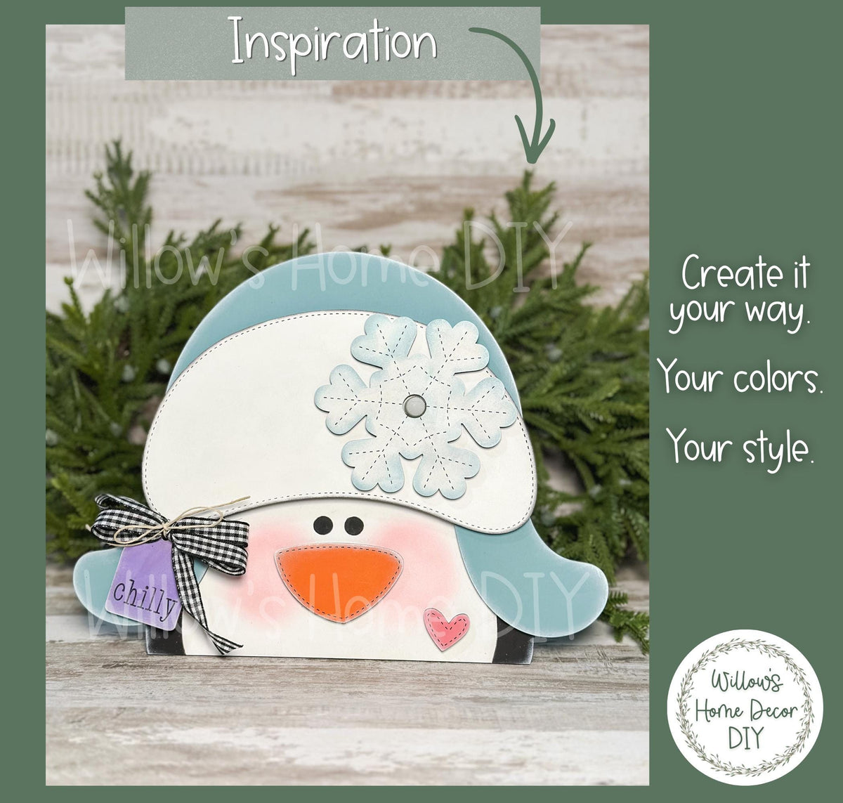 Penguin Shelf Sitter Blank to Paint with Tea Light, Unfinished Wood Winter Decor, DIY Holiday Penguin Craft