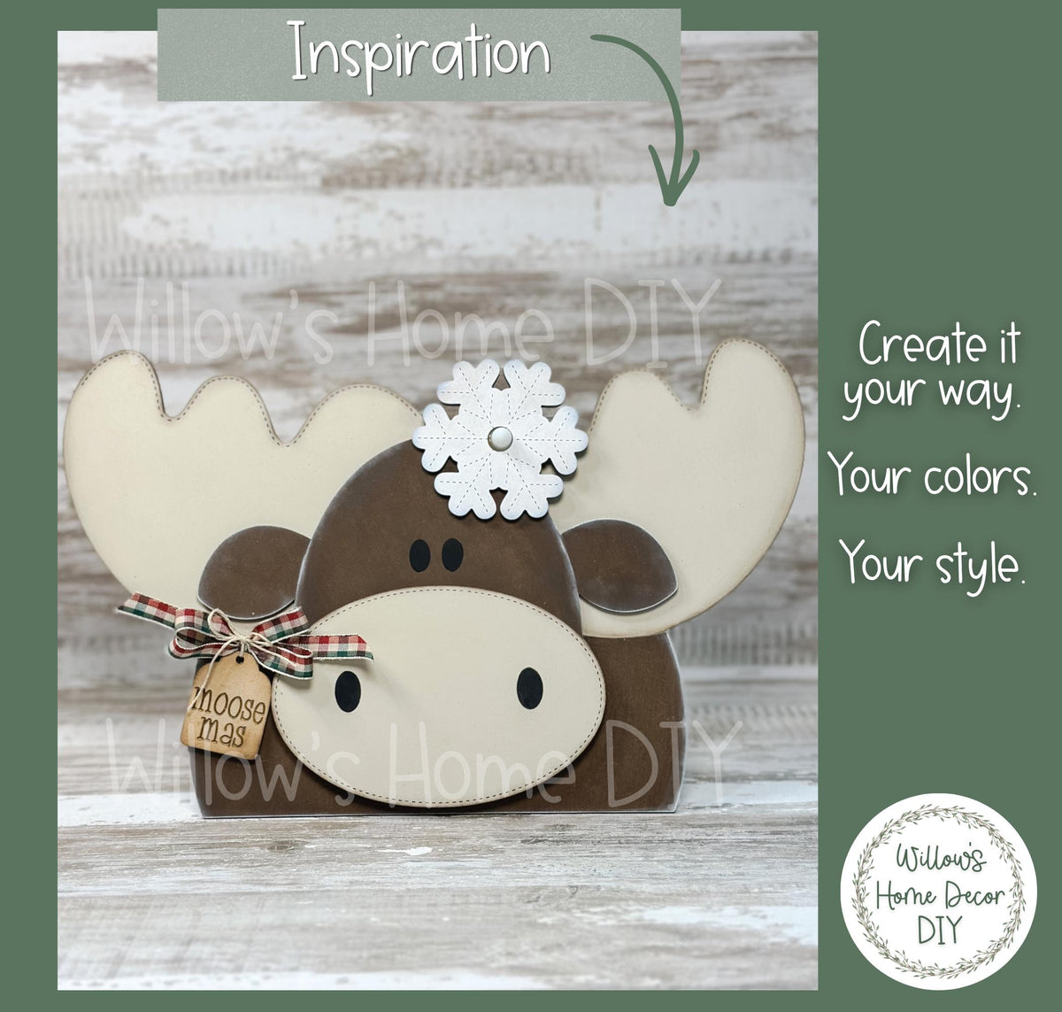 Moose Shelf Sitter Blank to Paint with Tea Light, Unfinished Wood Winter Cabin Decor, DIY Woodland Moose Craft
