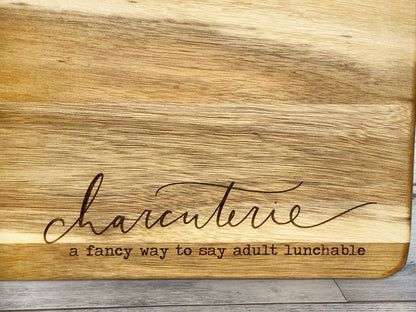 Adult Lunchable Cutting Board - Charcuterie Cutting Board - Funny Charcuterie Board - Kitchen Decor