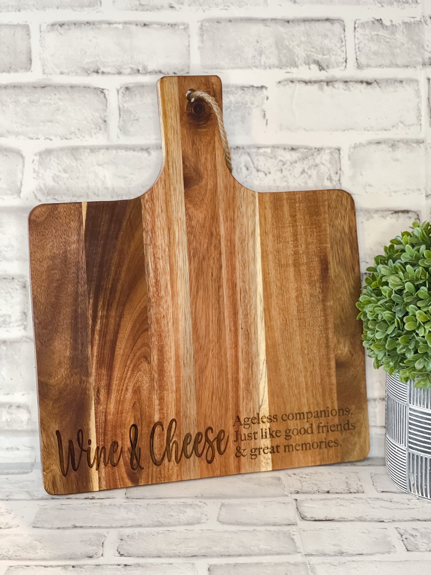 Wine & Cheese Board - Charcuterie Cutting Board - Funny Charcuterie Board - Kitchen Decor - Party Tray