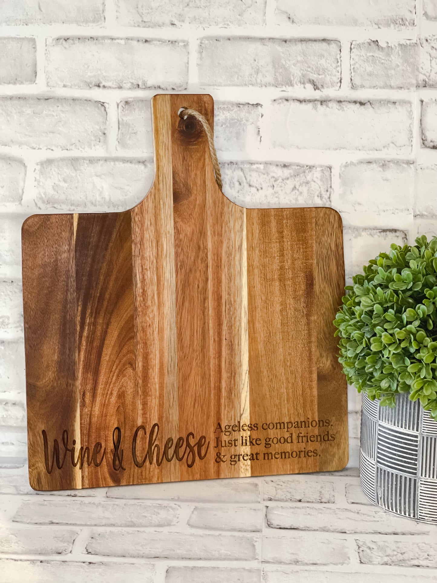 Wine & Cheese Board - Charcuterie Cutting Board - Funny Charcuterie Board - Kitchen Decor - Party Tray