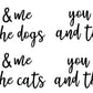 You Me & The Dogs - You Me The Cat - Dog Lover Sign - Cat Love - Pet Decor