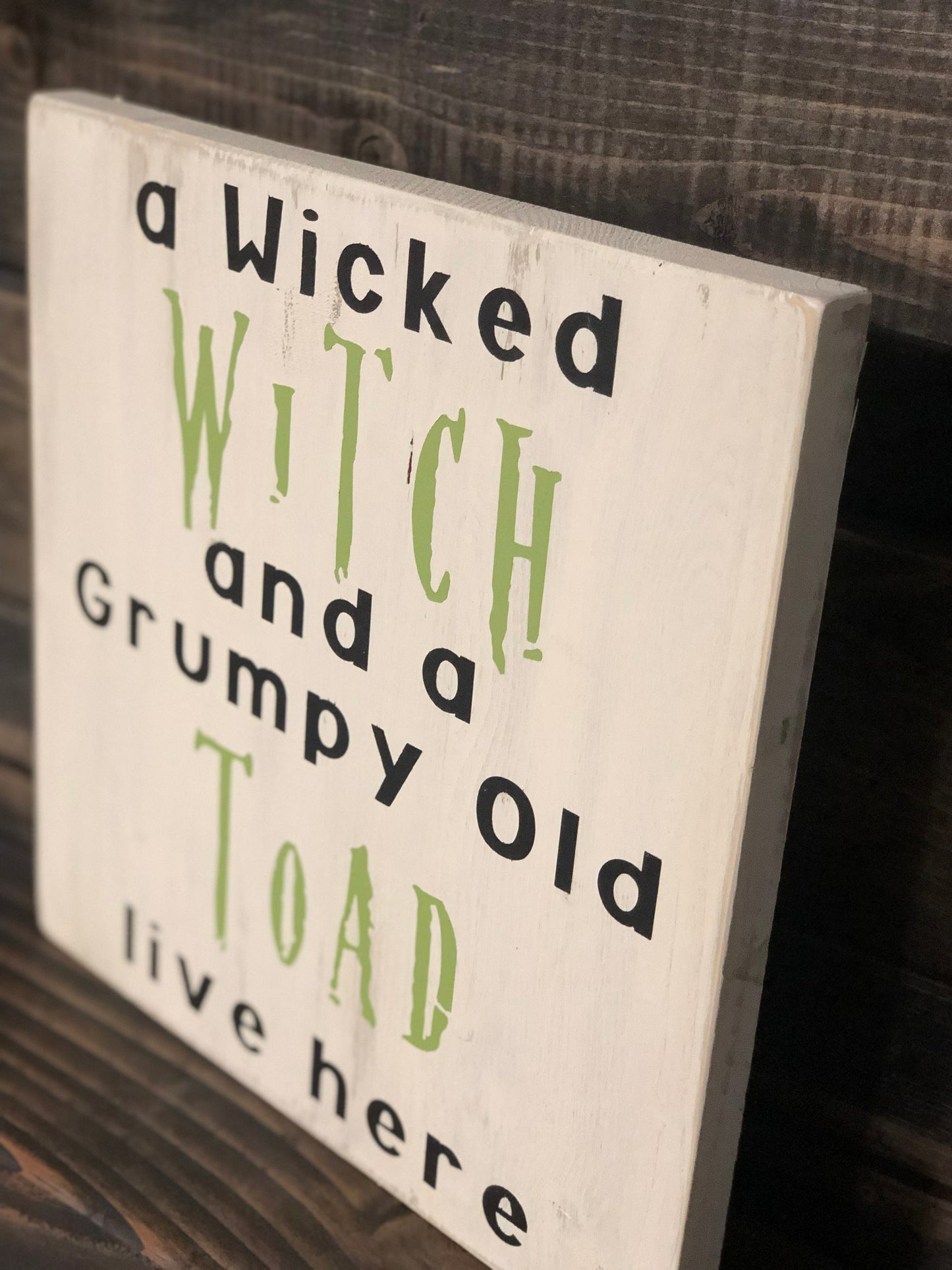 A Wicked Witch and a Grumpy Old Toad Live Here - Witch Sign - Halloween Sign - Wicked Witch Sign - Funny Sign - Funny Halloween Sign