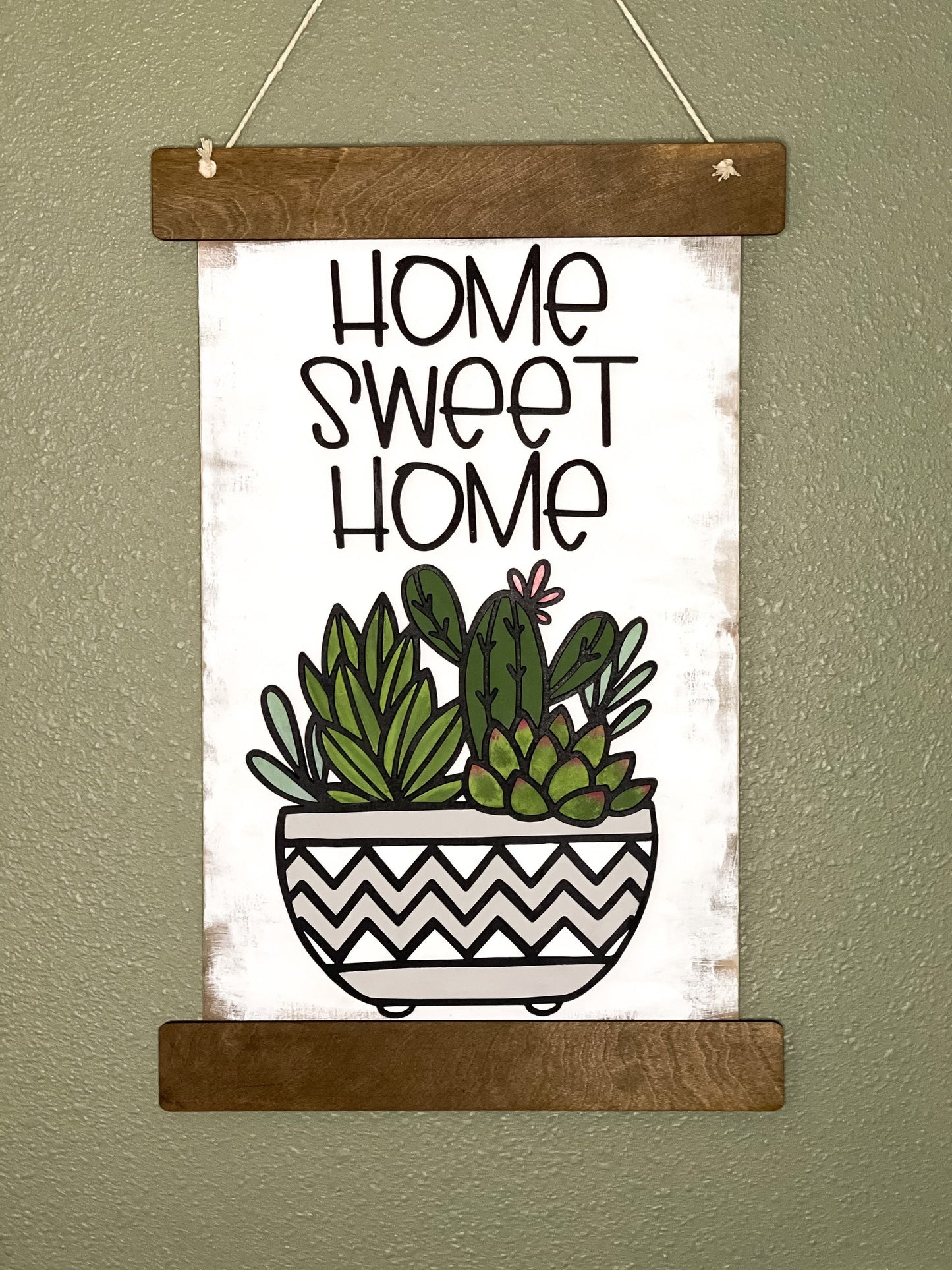 Welcome Home - Succulent Sign - Plant Decor - Entryway Decor - Plant Lovers