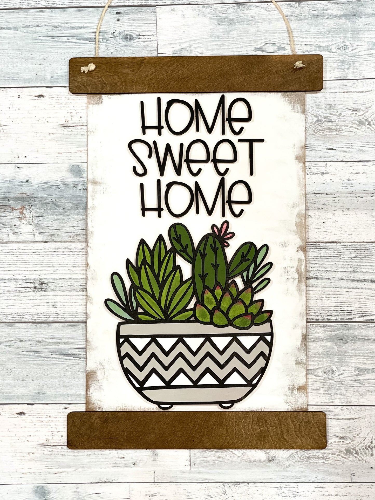 Welcome Home - Succulent Sign - Plant Decor - Entryway Decor - Plant Lovers