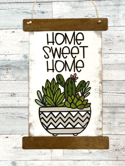 Welcome Home - Succulent Sign - Plant Decor - Entryway Decor - Plant Lovers