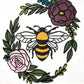 Bee Wood Sign - Bumble Bee Decor - Floral Sign - Farmhouse Home Decor
