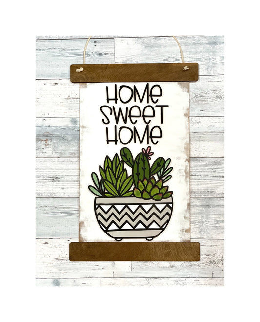 Welcome Home - Succulent Sign - Plant Decor - Entryway Decor - Plant Lovers