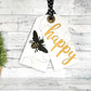 Bee Happy Door Tag - Bumble Bee Decor - Door Decor - Front Door Sign- Spring Sign