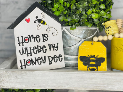 Bee Tiered Tray Set - Bee Tray Decorations - Tier Tray - Farmhouse Decor