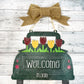 Vintage Flower Truck Door Hanger- Front Door Decor - Entryway Welcome Sign - Spring Farmhouse Home Decor