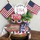 DIY 4th of July Tiered Tray - Patriotic Tier Tray Kit - Independence Day Decor - Unfinished Wood