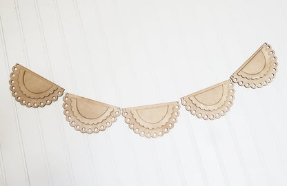 4th of July Bunting Banner DIY Kit - Fourth of July Craft Kit- Independence Day Decor - Summer Decoration - Unfinished Wood Blanks