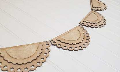 4th of July Bunting Banner DIY Kit - Fourth of July Craft Kit- Independence Day Decor - Summer Decoration - Unfinished Wood Blanks