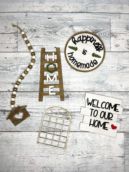 Home Tiered Tray Signs - Farmhouse Decorative Tray - Everyday Decor