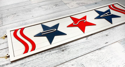 USA Hanging Sign - Patriotic Decor - 4th of July Decorations - Independence Day