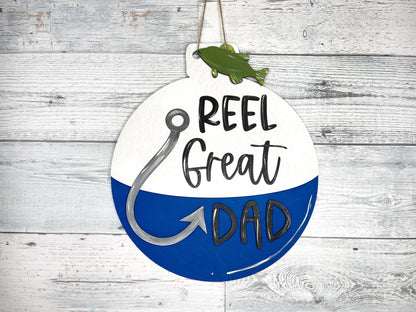 Reel Great Dad - Gift for Dad - Father's Day Present - Wood Signs