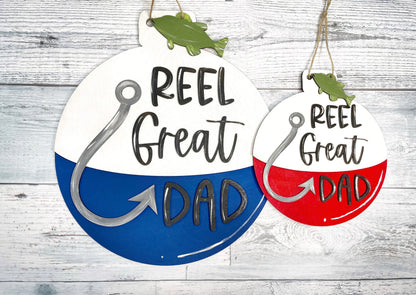 Reel Great Dad - Gift for Dad - Father's Day Present - Wood Signs
