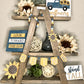 Sunflower Tiered Tray Signs - Farmhouse Decorative Tray - Fall Tier Tray