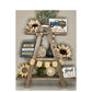 Sunflower Tiered Tray Signs - Farmhouse Decorative Tray - Fall Tier Tray