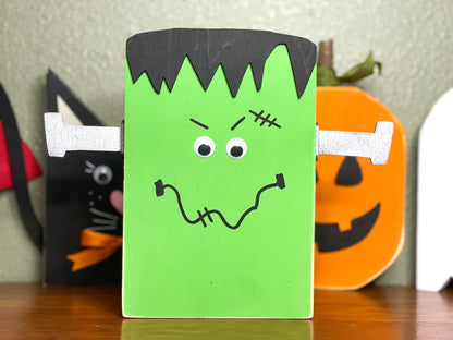 Halloween Monster Wood Blocks - Halloween Shelf Sitters