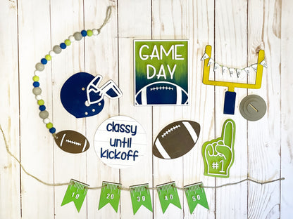 Football Tiered Tray Set - Tiered Tray Decor