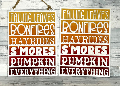 Fall Subway Art Sign - Autumn Home Decor - Fall Home Decor