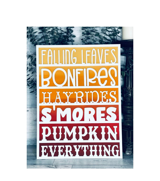Fall Subway Art Sign - Autumn Home Decor - Fall Home Decor