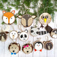 Wood Slice Ornament - Animal Christmas Ornament - Woodland Animals - Christmas Tree Decorations
