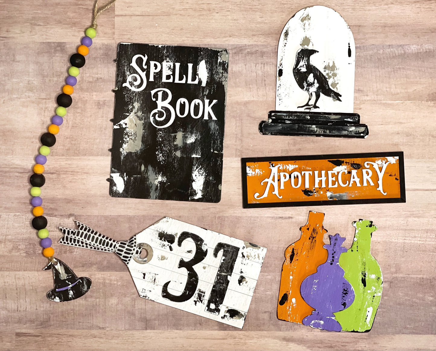Halloween Tier Tray Set - Tiered Tray Home Decor - Halloween Decorations - Spooky Decor