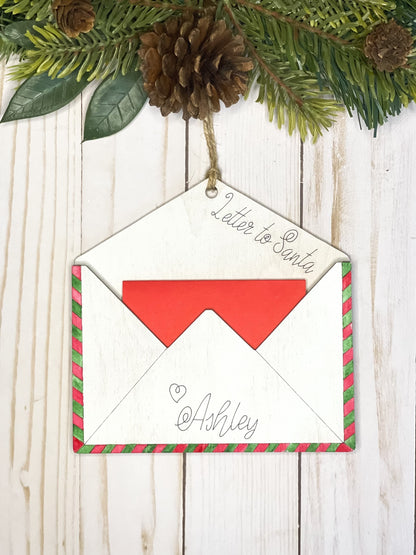 Letters to Santa Ornament - Christmas Keepsake - Dear Santa - Personalized Christmas Ornament
