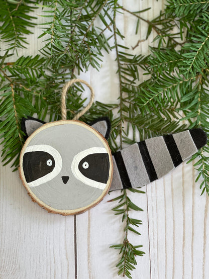 Wood Slice Ornament - Animal Christmas Ornament - Woodland Animals - Christmas Tree Decorations