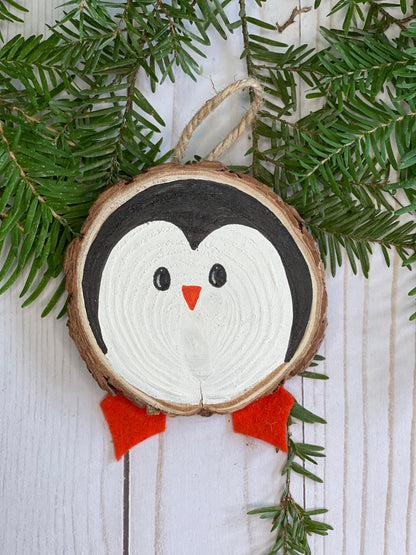 Wood Slice Ornament - Animal Christmas Ornament - Woodland Animals - Christmas Tree Decorations