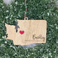 State Christmas Ornament - Custom City Coordinates - Personalized Gift Idea